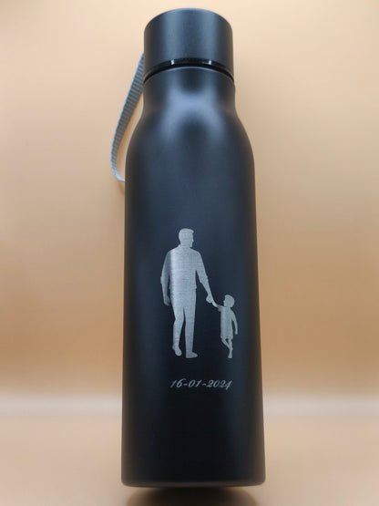 Προσωποποιημένο Θερμός Beamory 500ml – Μαύρο Ματ με Χάραξη Laser