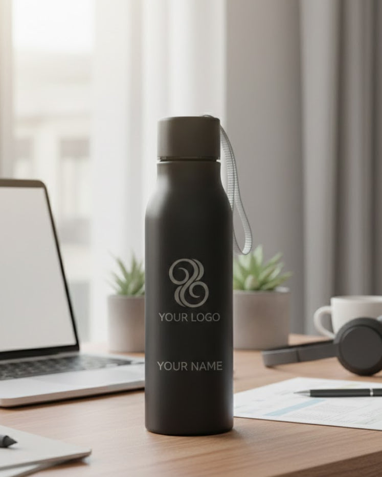Προσωποποιημένο Θερμός Beamory 500ml – Μαύρο Ματ με Χάραξη Laser