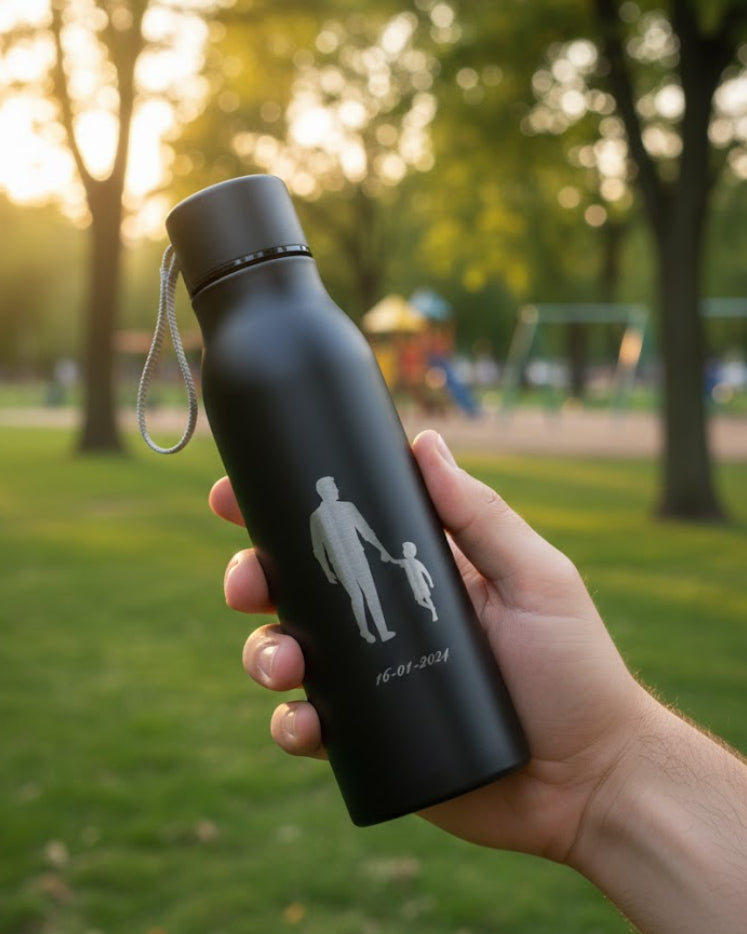 Προσωποποιημένο Θερμός Beamory 500ml – Μαύρο Ματ με Χάραξη Laser