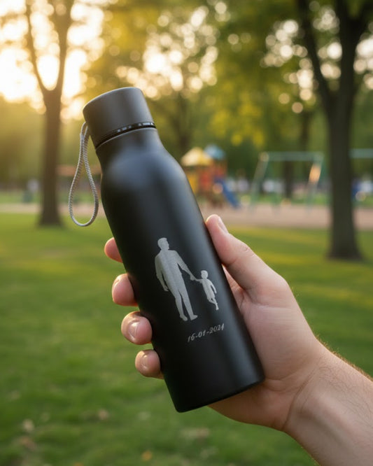 Προσωποποιημένο Θερμός Beamory 500ml – Μαύρο Ματ με Χάραξη Laser