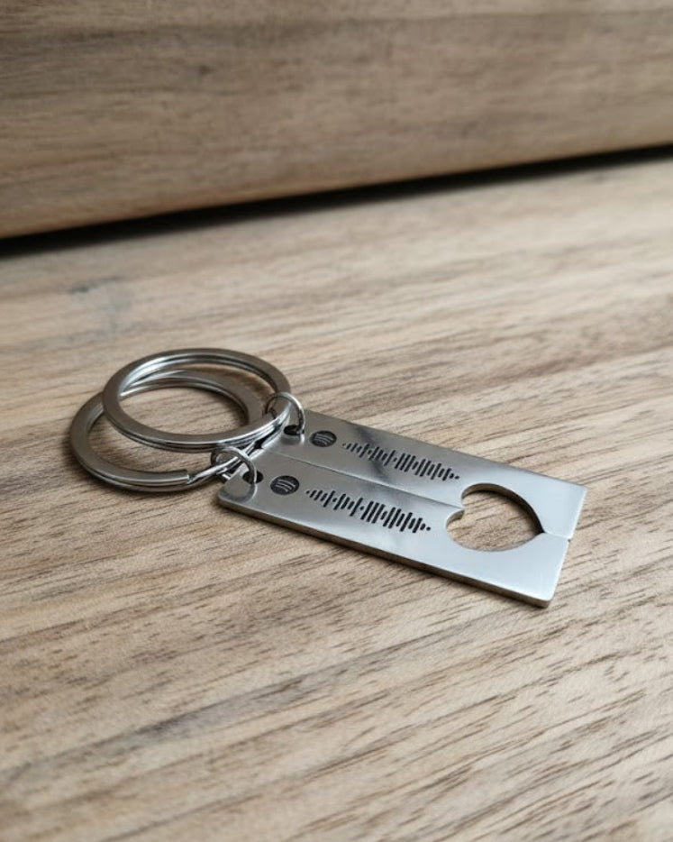 Beamory Custom Spotify Keychain: Χάραξη Laser σε Ανοξείδωτο Ατσάλι